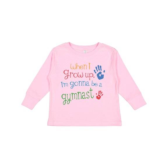 Inktastic Gymnast Future Boys or Girls Long Sleeve Toddler T-Shirt