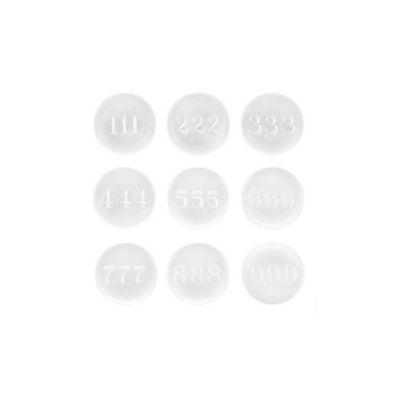 Something Different Ensemble de Boules de Cristal Chiffres Ange (Lot de 9)