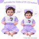 thumbnail image 2 of Set de ropa Reborn Baby Doll con capazo para muñecas de 43 a 56 cm, 2 of 7