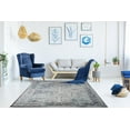 thumbnail image 2 of Ladole Rugs Pasific Cream Brown Blue Bordered Design Vintage Style Durable Indoor Runner Rug Carpet, 3x5 (2'7" x 4'11", 80cm x 150cm), 2 of 6