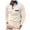 Khaki, variant on SUYIDA Men's High Neck Fleece Lined Top, Long Sleeve Warm Training Tee, Outdoor Activewear Fitness Shirt