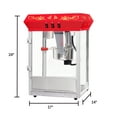 thumbnail image 2 of Countertop Popcorn Machine - Antique Style Foundation Popper - 8oz Kettle Old Maids Drawer Warming Tray and Scoop by Great Northern Popcorn (Red), 2 of 6