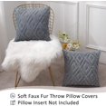 thumbnail image 2 of Soft Faux Fur Throw Pillow Covers 16x16 - Plush Short Wool Velvet Decorative Pillow Covers - Couch Sofa Pillow Covers For Living Room - With 3d Diamon, 2 of 5