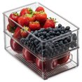 thumbnail image 4 of 6Pcs Clear Plastic Storage Bins Space Saving Freezer Organizer For Food Storage Organization, 4 of 6