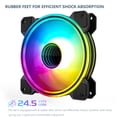 thumbnail image 4 of Ventilador de refrigeración Jixopn de 12 cm para PC, silencioso, PWM de 4 pines, 5 V, 3 pines, ARGB, Aura Sync, rodamiento hidráulico para ordenador de escritorio., 4 of 8