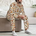 thumbnail image 7 of Fotbe Thanksgiving Food Pattern Long Sleeve Pajama Set for Men,Sleepwear Set,2-piece Loungewear Set,Soft PJs Comfy Nightwear with Pockets-Large, 7 of 7