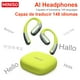 thumbnail image 4 of MINISO X28 Audífonos Inalámbricos Bluetooth 5.4, Diseño de Oreja Abierta, Traductor AI, Más de 130 Idiomas, Tiempo de Reproducción de 40 Horas, Resistencia Al Agua IPX5, Verde, 4 of 6