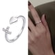 thumbnail image 4 of Anillo Abierto De Corazón De Melocotón Cruzado, Anillo De Dedo De Moda, Anillos Abiertos Ajustables, Regalo De Joyería Femenina Minnieouse AP006042-00, 4 of 6