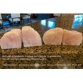 thumbnail image 4 of AMOYSTONE Rose Quartz Crystal Stone Bookends Bookcase Small Home Office with Rubber Bumpers Books 1 Pair 2-3 LBS, 4 of 8