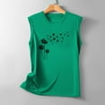 thumbnail image 5 of ALLLIST Green Tops for Women Trendy Crew Neck Floral Sleeveless Tank Tops Tank Top for Women L, 5 of 5
