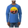 thumbnail image 2 of Wild Bobby Sunset Silhoutte Unicorn and Sasquatch Men Long Sleeve Shirt, 2 of 6