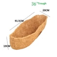thumbnail image 3 of Nvzi 2PCS Coco Liner Trough Coco Liner for Planters, 36inch Half Moon Shape Trough Coco Coir Coconut Fiber Replacement Liner for Window Box, Wall Trough Planter, 3 of 5