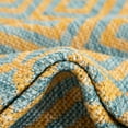 thumbnail image 6 of Rugs.com Jill Zarin Outdoor Collection Rug – 5' 3 x 8' Oval Yellow And Aqua Flatweave Rug Perfect For Living Rooms, Large Dining Rooms, Open Floorplans, 6 of 9