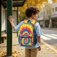 thumbnail image 6 of Red and Yellow Tie Dye Pattern 17" School Backpacks for Teens,Waterproof Oxford Fabric,S-Shape Padded Straps for School,Travel,Hiking,Camping, 6 of 6
