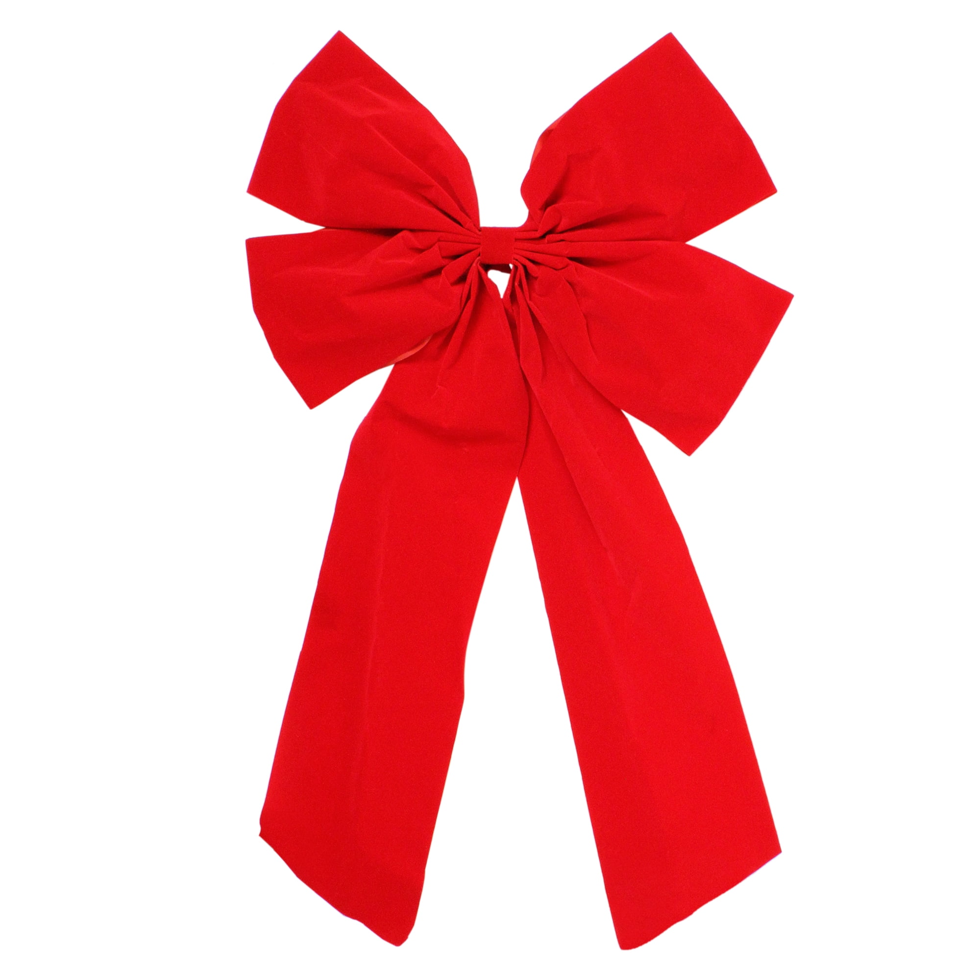 18" x 30" Red 4Loop Velveteen Christmas Bow Decoration