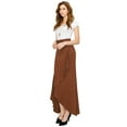 thumbnail image 5 of Made by Johnny Women's Wrapped High Low Ruffle Maxi Skirt XL RUST, 5 of 6