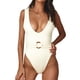 thumbnail image 1 of MKLEKYY Traje De Baño Mujer Women V-Neck Solid Volor Jumpsuit Push-Up Beach Bandage Bikini Swimwe, 1 of 6
