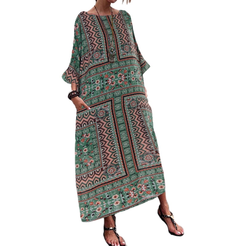 cotton long sleeve maxi dresses