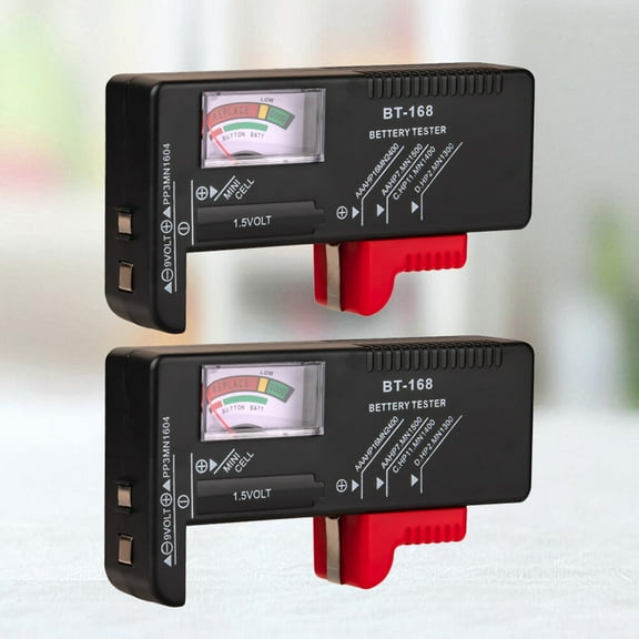 Toddmomy Battery Capacity Tester For Household And Electrical Use 2Pack 4.3x2.3x1in