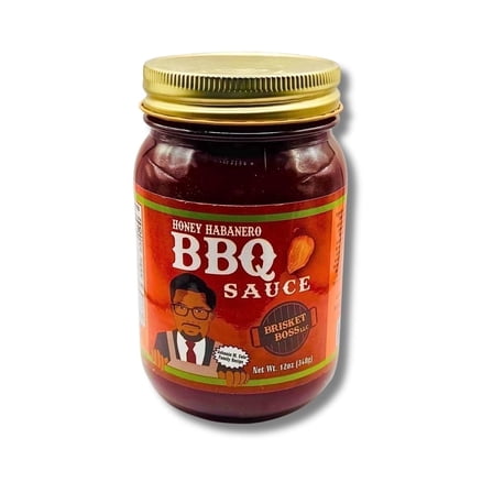 Brisket Boss BBQ Sauce Honey Habanero Sweet and Spicy Gourmet 12 oz