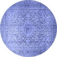 thumbnail image 1 of Ahgly Company Machine Washable Indoor Round Persian Blue Traditional Area Rugs, 4' Round, 1 of 4
