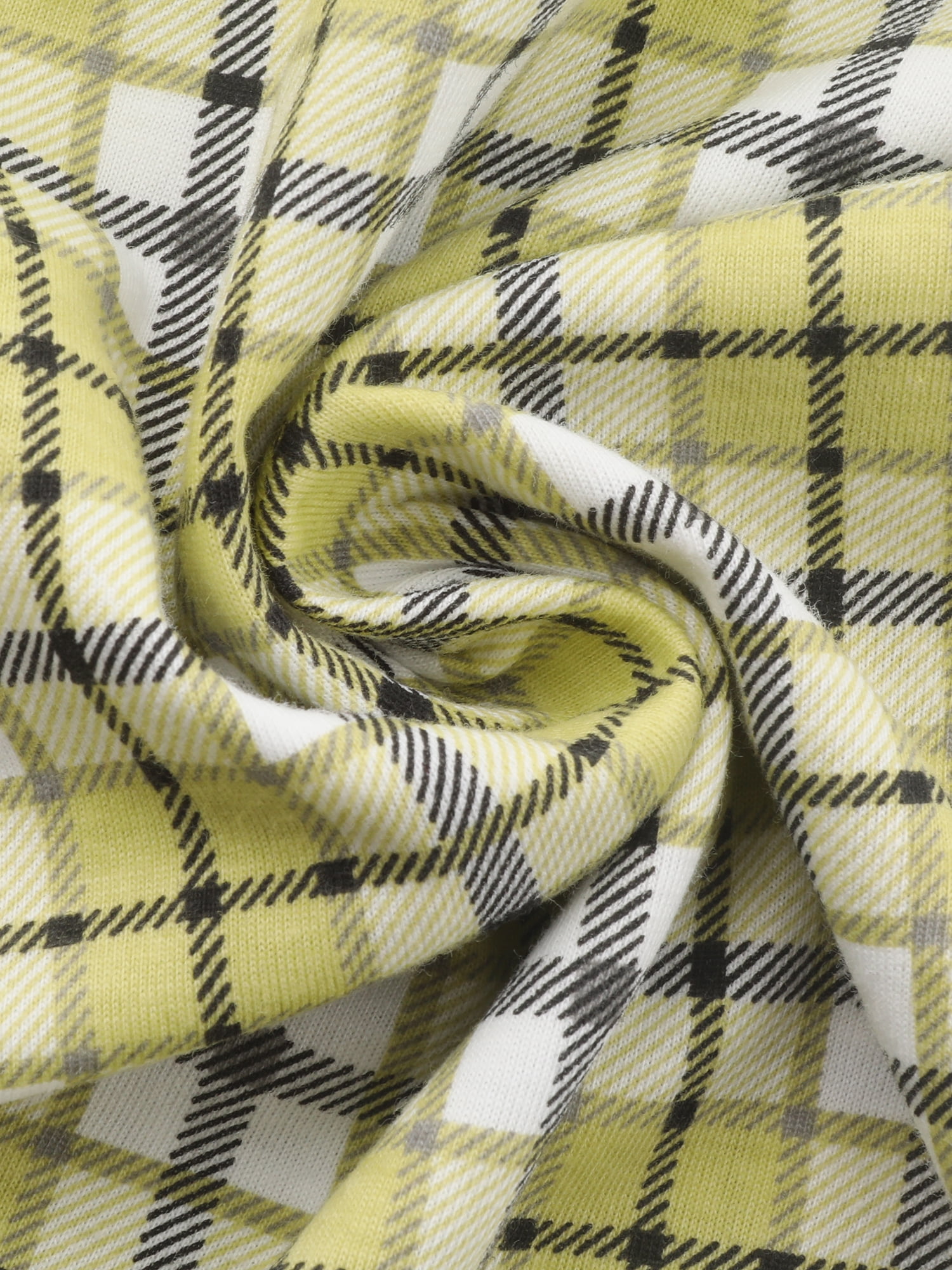 DARING DIVA Women's Cotton Plaid Elastic Waist with Pocket Lounge Pants 2XL Yellow Plaid