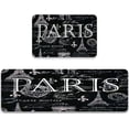 thumbnail image 1 of Paris Kitchen Rug Set 2 Pieces Paris Eiffel Tower Black and White Comfort Mat Cushioned Chef Sink Standing Floor Mats Washable Doormat Anti Fatigue Non-Slip Kitchen Runner Rugs Bedroom Area Carpet, 1 of 1