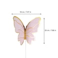 thumbnail image 5 of Hytrove Dessert Topper Decor Paper Bronzing Pink Butterflies Shape 10Pcs 7.9x7.1in, 5 of 8
