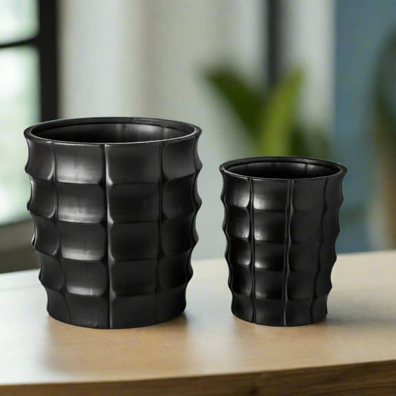 Cevora Ceramic Round Pot (Set of 2)
