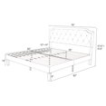 thumbnail image 7 of Allewie King Upholstered Platform Bed Frame with Diamond Button Tufted Headboard,Sturdy Wood Slat Support，Dark Grey, 7 of 7