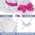 thumbnail image 2 of Zando UPF 50+ UV Sun Protection Bowknot Wide Brim Baby Sun Hat Adjustable Chin Strap Outdoor Girls Toddlers Cap White Flower M, 2 of 7