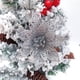 thumbnail image 3 of Flores artificiales huecas dobles, adorno de árbol de Navidad reutilizable de 10 cm, decoración navideña elaborada con cuidado, 3 of 6