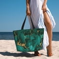 thumbnail image 5 of Kdxio Green Gold Glitter for Beach Bag for Women Large Beach Tote Bag Waterproof Sandproof Swim Bag with Zipper Pockets Beach Vacation Travel, 5 of 6