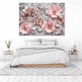 thumbnail image 3 of Mudket Framed Canvas Wall Art Ready to Hang, Floral Wall Decor, Farmhouse Flower Canvas Print, Soft Pink Floral Wall Art, Wall Pictures for Bedroom Living Room Party Decor - 12"L x 8"W, 3 of 10
