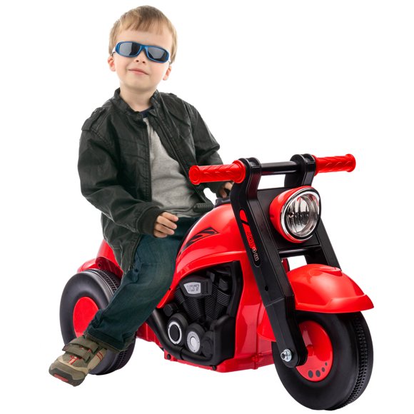 Qaba Baby Push Car for 2-5 Years Old with Music, Bubble, Red