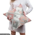 thumbnail image 5 of Ambesonne Vintage Fabric by the Yard Upholstery, Handshaking Squares Pattern, 2 Yards, Pale Salmon and Pastel Pink, 5 of 5