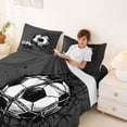 thumbnail image 3 of Castle Fairy Sport Soccer Bed Sheets 4-Piece,Goal Time Full Size Sheets,1 Fitted Sheet, 1 Flat Sheet and 2 Pillowcases, 3 of 6