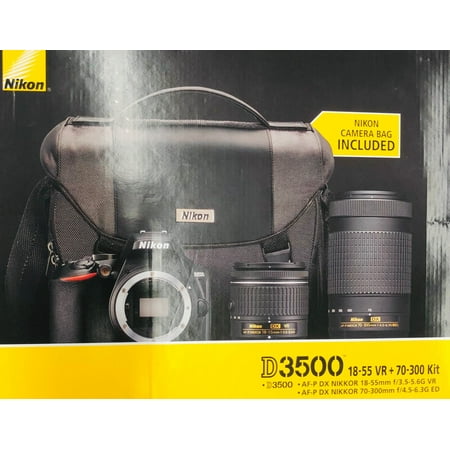 Nikon D3500 W/ 18-55mm & 70-300mm Lenses & Bag