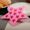 thumbnail image 5 of Five Star Shaped Cool Silicone Ice Cube Tray Freeze Mold Maker Tools for Club Bar Party (Pink), 5 of 8