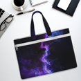 thumbnail image 6 of Pofeuu Purple And Blue Nebula Print Laptop Bag Carrying - Computer Bag Laptop Case Shoulder Slim Work Travel, 6 of 8