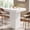 White, variant on Fnova Square Bar Table for Liquor, Modern Kitchen Dining Table, Counter Height Pub Table for Kitchen, Tavern, Coffee Corner, White