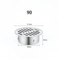thumbnail image 1 of MYG pour Couverture de Drain de Sol en Acier Inoxydable Toit de Balcon Rond Anti-Obstruction Grand Déplacement Capuchon de Tuyau de Pluie pour Jardin Extérieur Tuyau PVC Installation Facile 90mm, 1 of 7