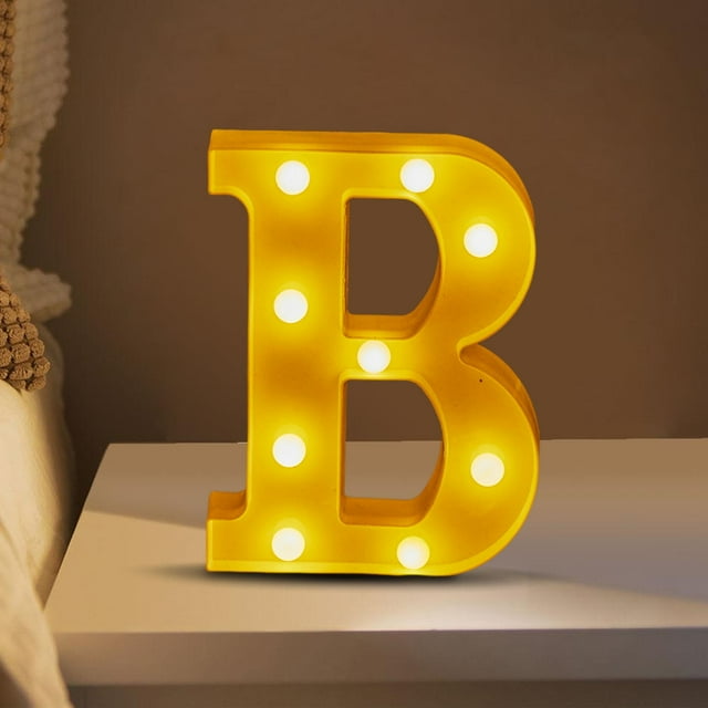 Meitianfacai LED Letter Lights Sign Light Up For Home Party Wedding Decoration Light Up Letters Alphabet Letter Sign Battery Powered For Christmas Birthday Party Decoration