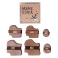 thumbnail image 1 of [6 piezas en 1 caja] Mini borla de polvo de chocolate Honeybush, súper suave, con cojín de aire para el pulgar. Se puede usar húmeda o seca, no absorbe fácilmente el polvo., 1 of 6