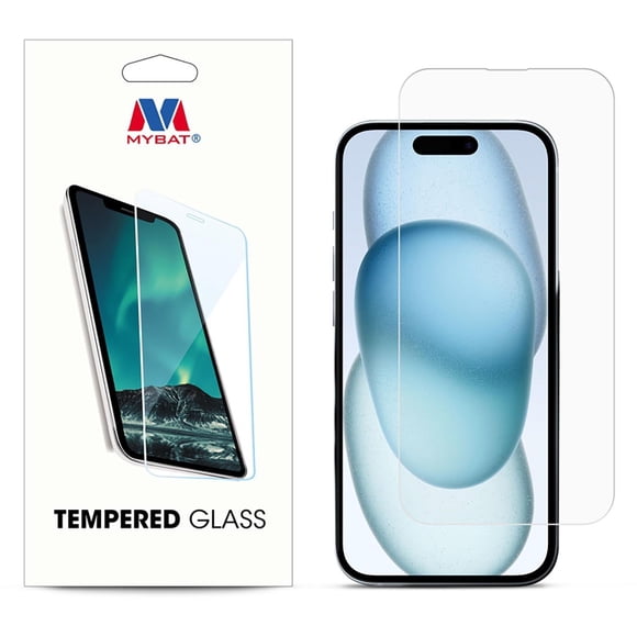 Mica Vidrio MYBAT para iPhone 15 PRO protectora de pantalla transparente