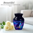 thumbnail image 5 of Puffin Small Urns For Adult Male Small, Mini Urn For Ash For Women, Miniature Urns For Human Ashes Adult Male, Ashes Keepsake For Men, Blue Urn For Male And Female, 3 Inch, 5 of 7