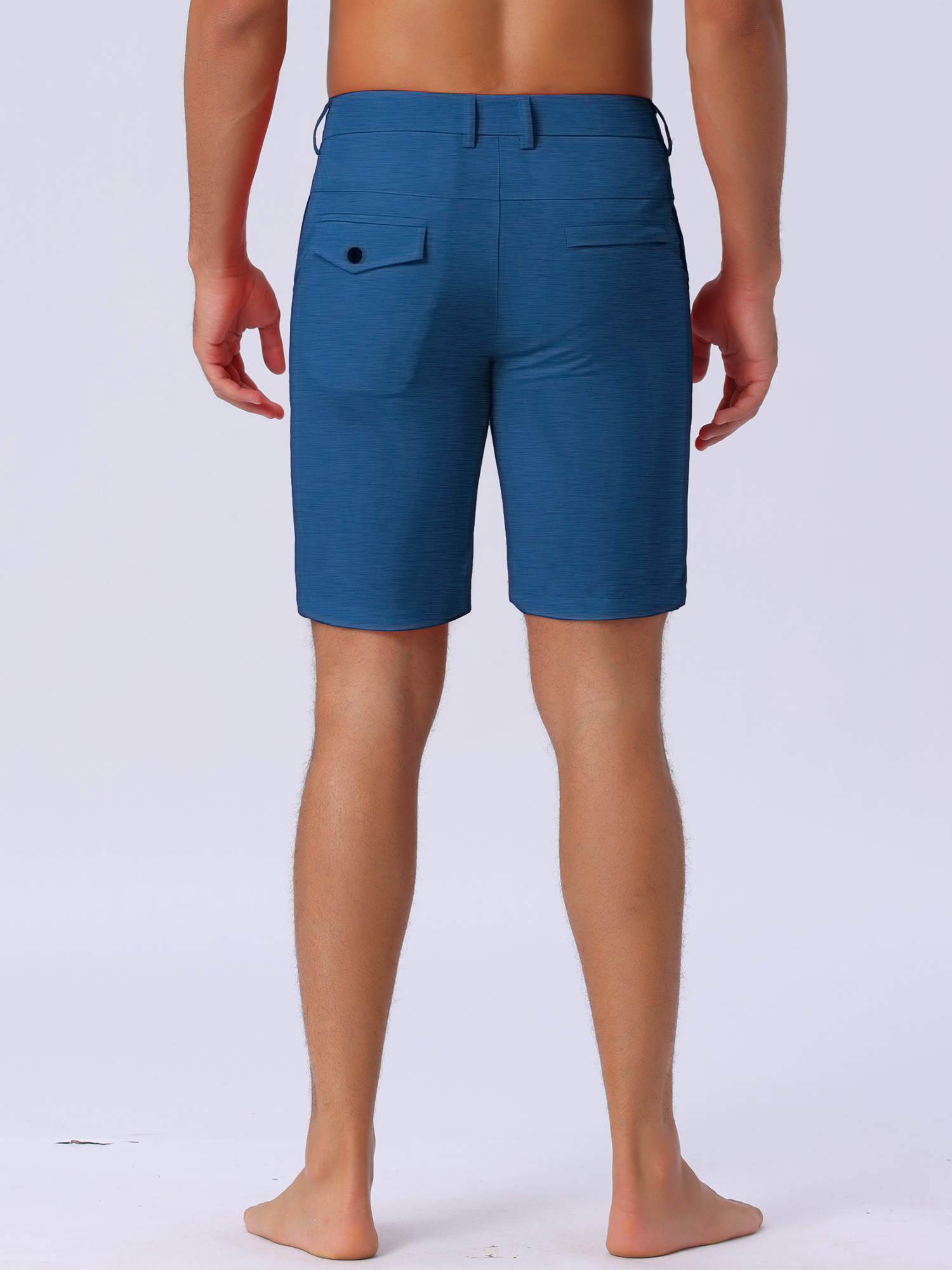 DARING DIVA Men's Casual Lightweight Flat Front Board Shorts 36 Blue