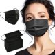 thumbnail image 1 of Mascarilla 100 Uds. Mascarillas desechables negras para adultos protección de filtro de 3 capas mascarillas antipolvo transpirables con lazo elástico para la oreja para hombres y mujeres, 1 of 2
