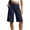 *Dark Blue, variant on VBVC Women's Cotton Linen Wide Leg Bermuda Shorts , Casual Drawstring Waist Summer Shorts For Women , Ladies' Lightweight Relaxed Fit Shorts with Pockets, Army Green , S-2XL