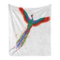 thumbnail image 1 of Phoenix Soft Flannel Fleece Throw Blanket, Chinese Bird Rising Eternal Life Solar Bird Boho Surreal Design, Cozy Plush for Indoor and Outdoor Use, 60" x 80", Multicolor, by Ambesonne, 1 of 6